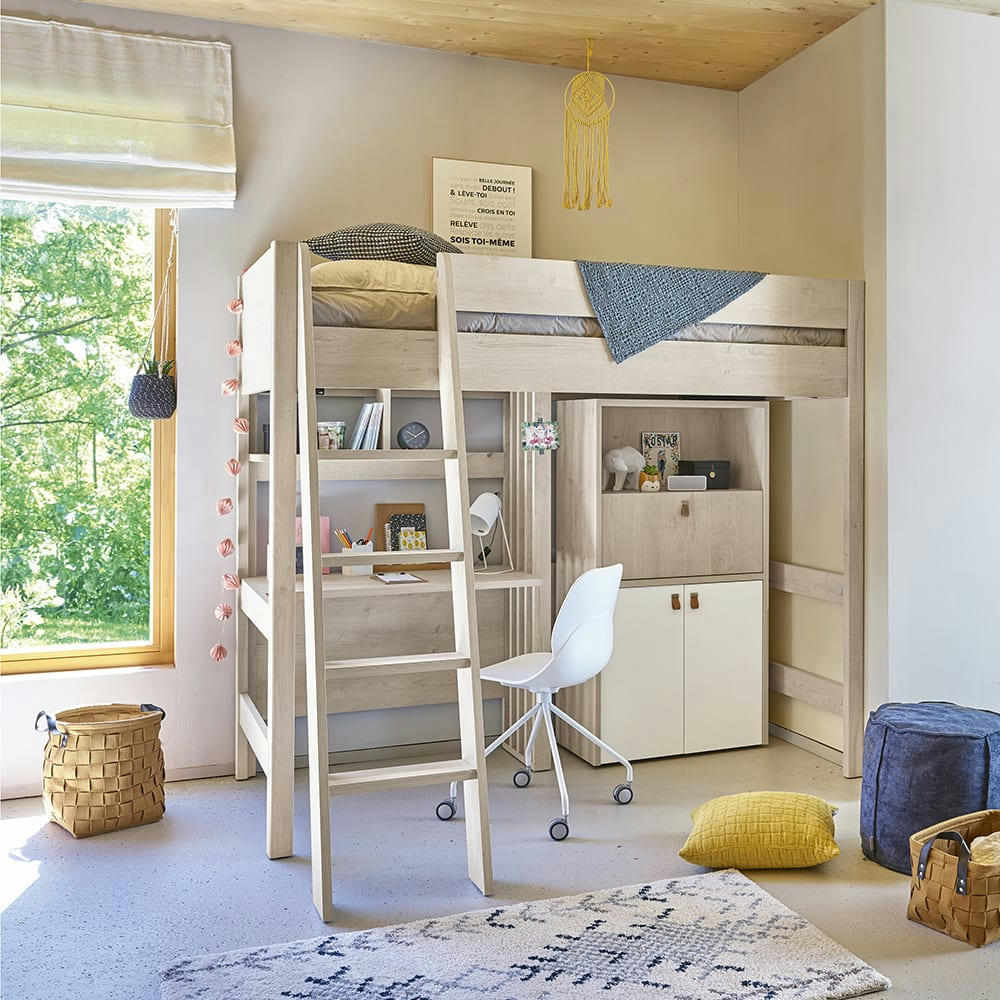 LODGE - Option tiroir de rangement effet bois finition bois