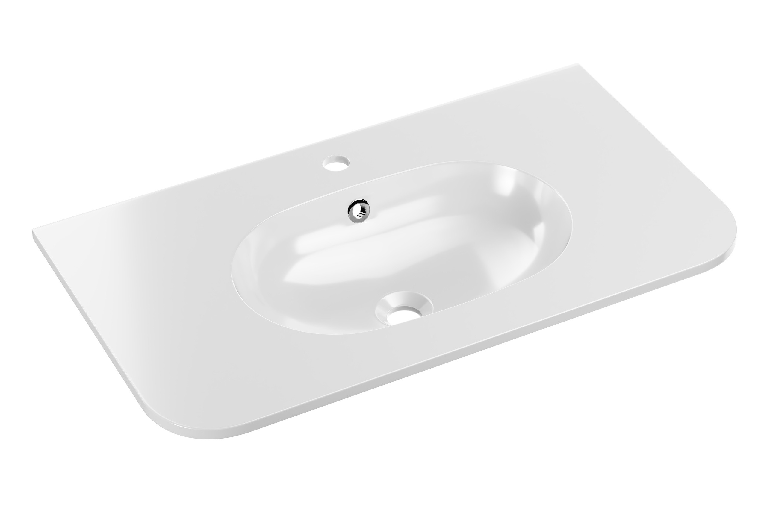 Umywalka Meblowa 80 cm PURE WHITE GLOSS UM 80-46 Biały Połysk