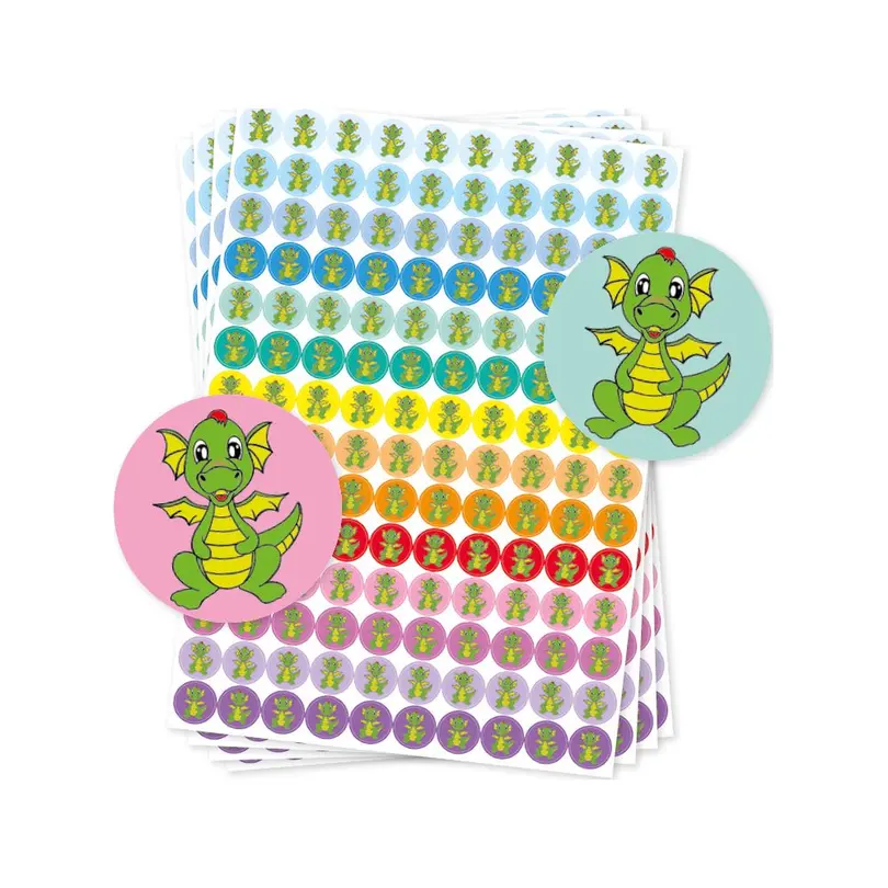 Sticker 4er-Set Drache