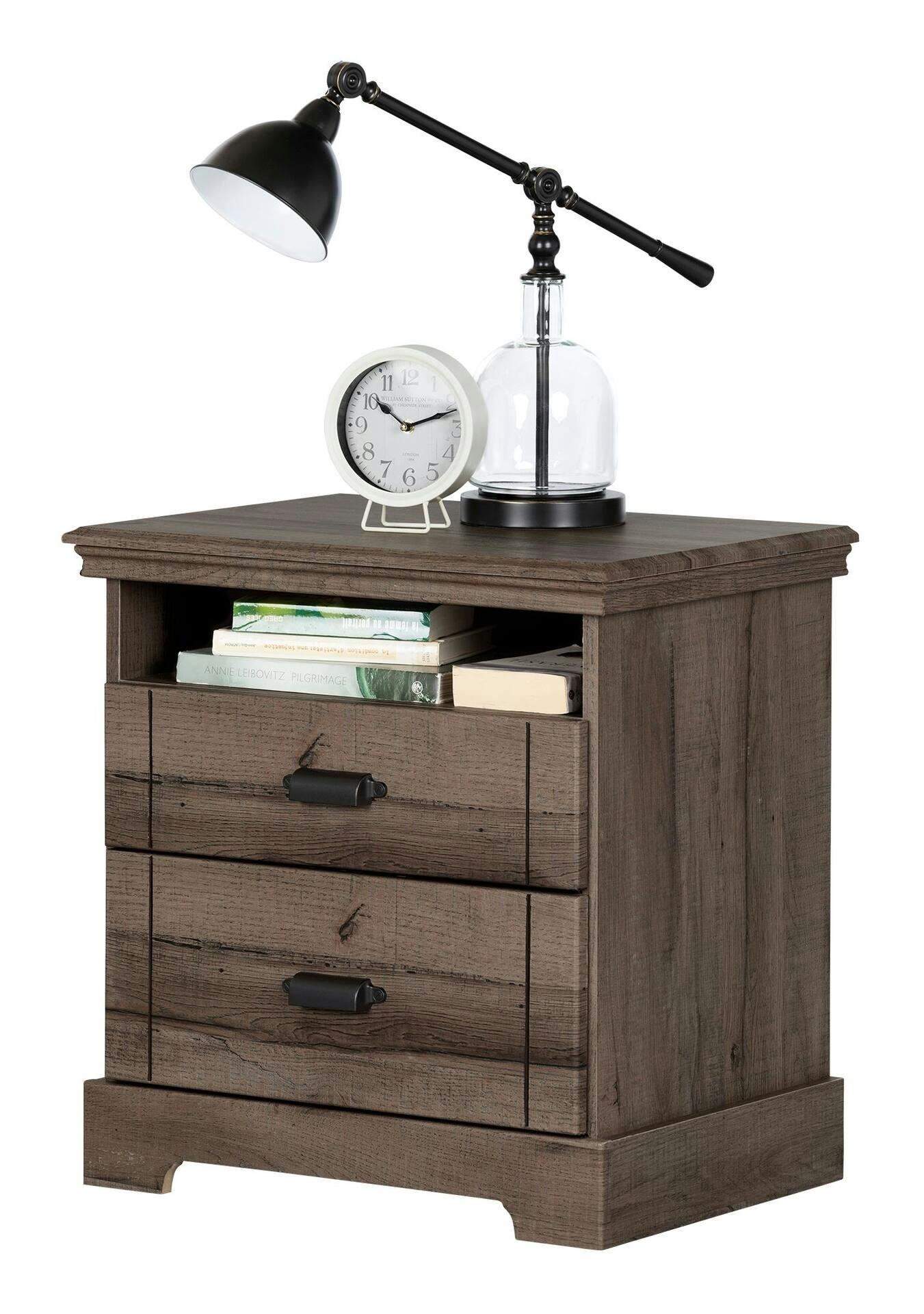 South Shore Avilla 2-Drawer Nightstand/Bedstand