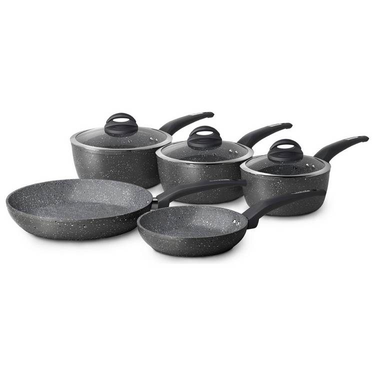 Tower Cerastone 5 Piece Forged Aluminium Pan Set – Graphite
