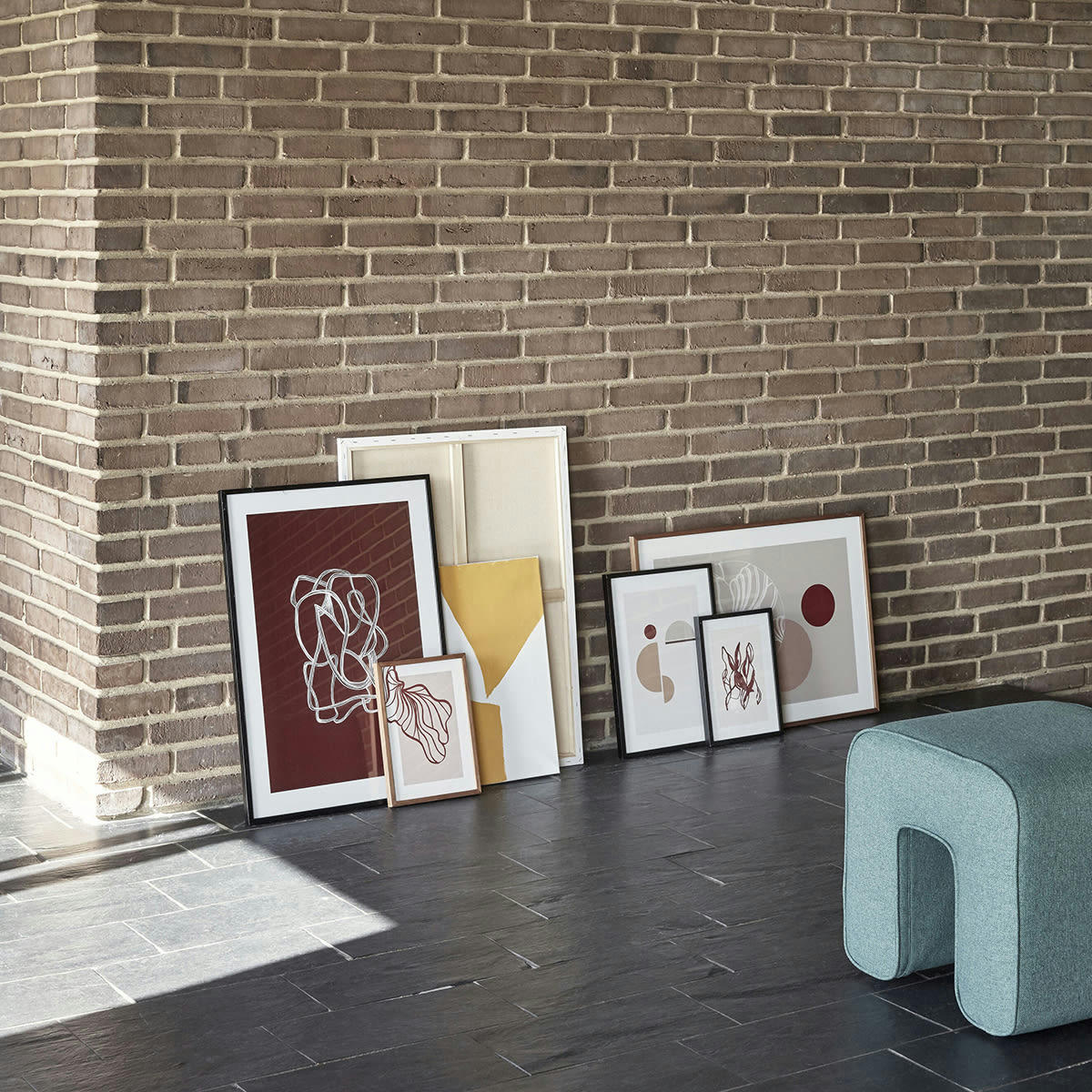 SCULPTURE - Pouf en tissu vert