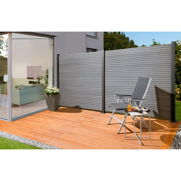Steckzaunsystem »Turino«, BxH: 179 x 90 cm, 6er-Set, Rhombusoptik, grau