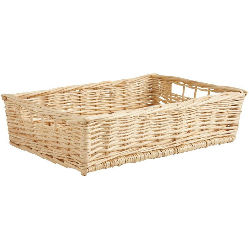 - Manne en osier naturel avec passe-main panier seul