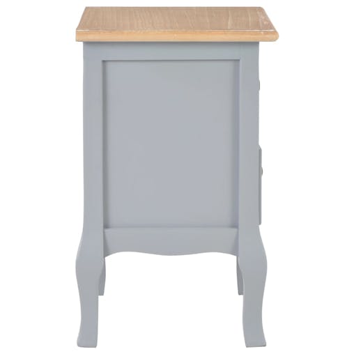 NNEVL Bedside Cabinets 2 pcs Grey 35x30x49 cm MDF