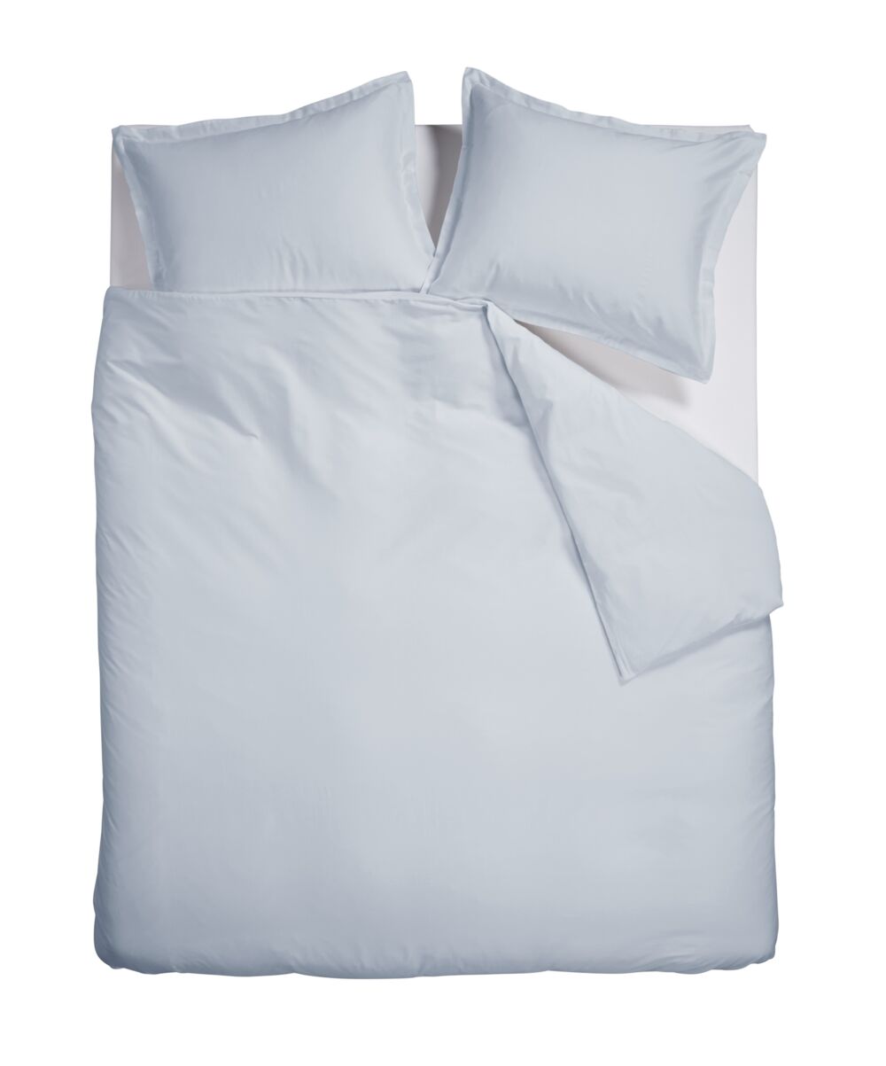 Ambiante Satin Uni - 260 x 200/220 cm - Licht blauw