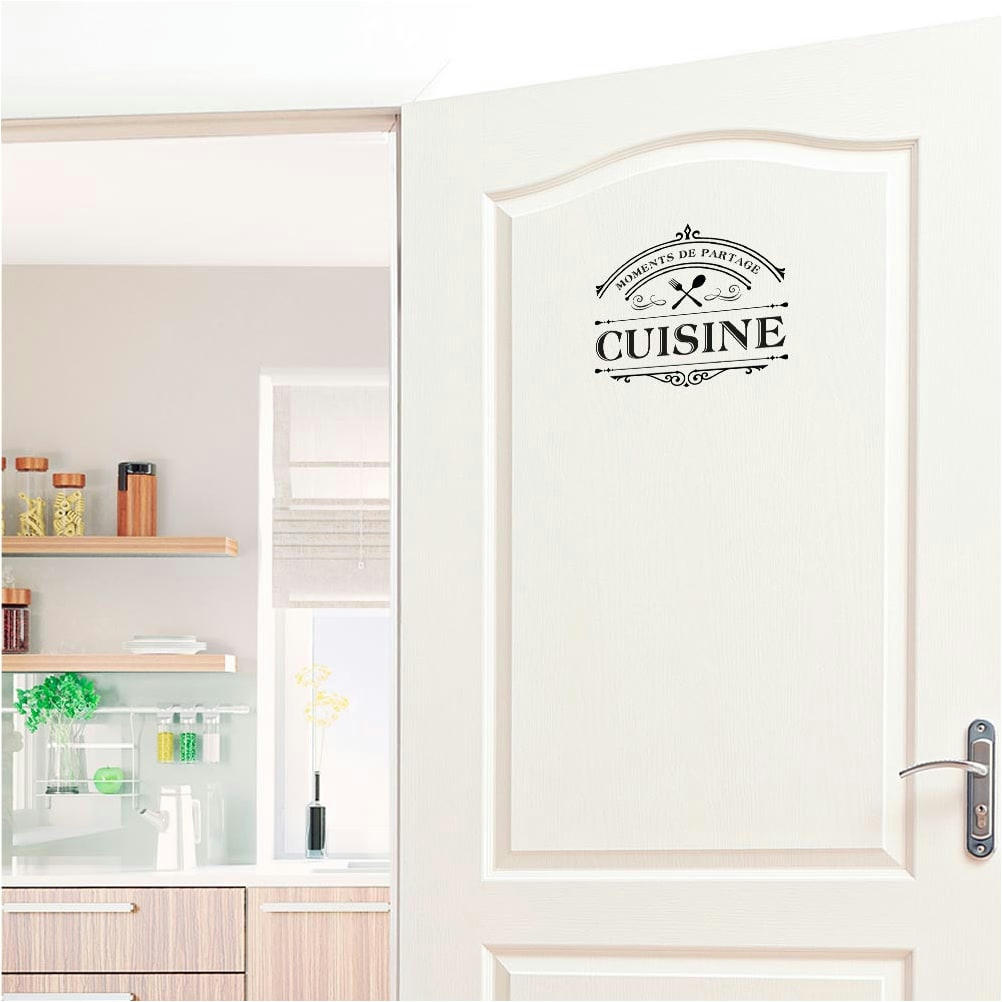 CUISINE - Sticker décoratif de porte cuisine 18x15cm