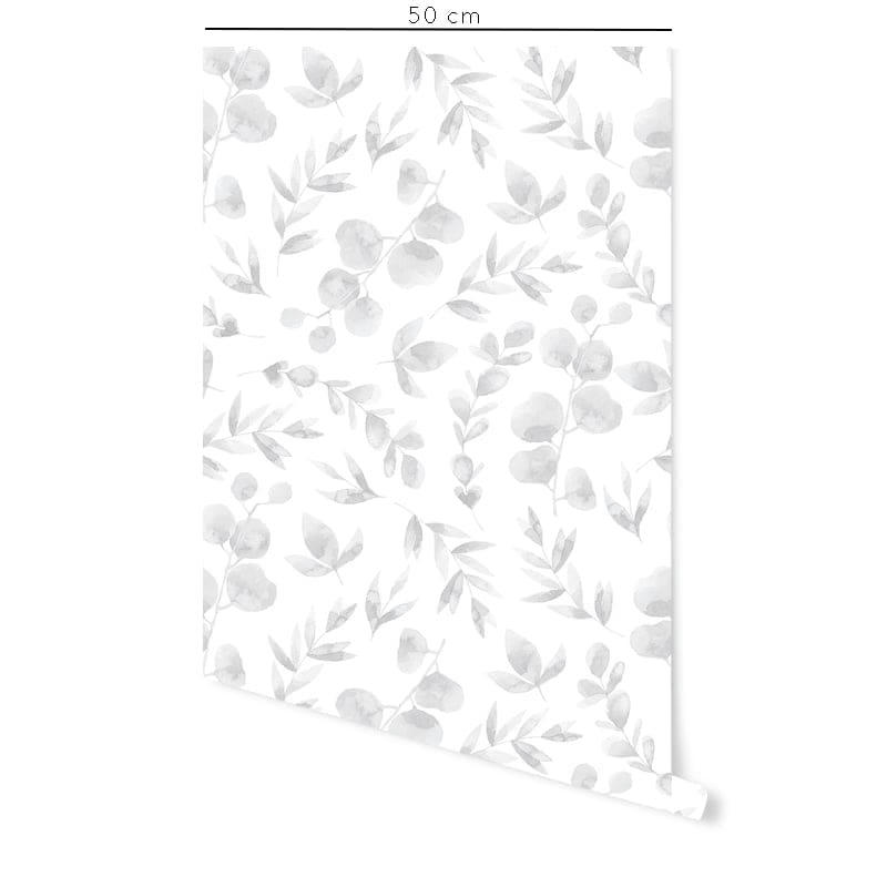 - Papier peint vinyle adhésif aquarelle gris cendre 50x300 cm