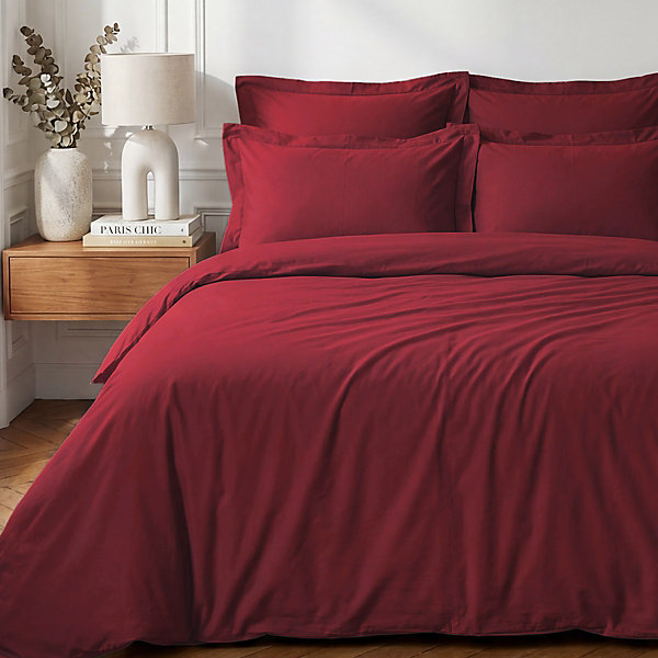 Drap housse bonnet 40 cm en percale cotonPLUSCardinal 90x200 cm SOFT PERCALE