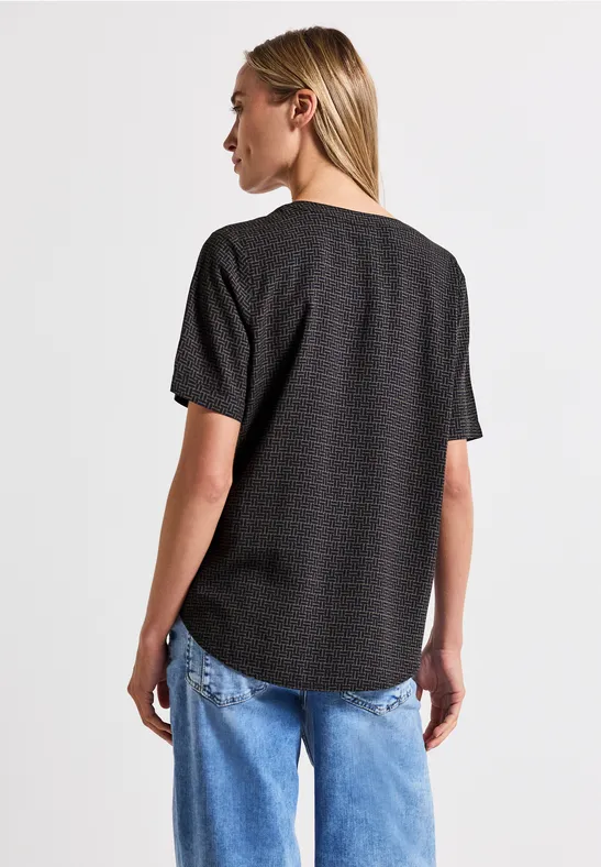 Blusenshirt mit Turn-Up