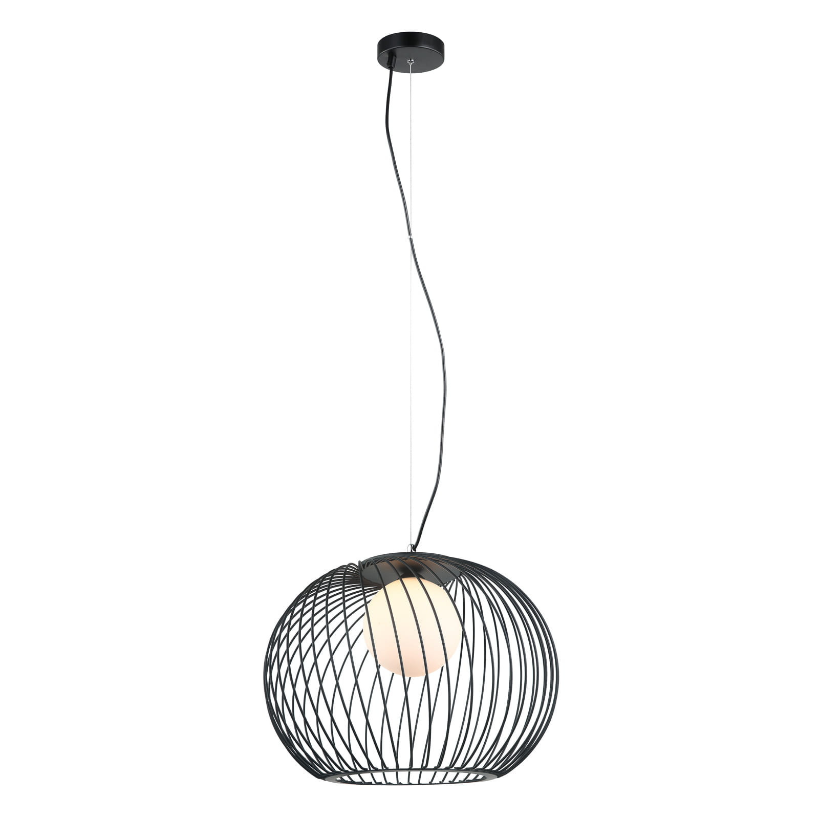 Lampa wisząca czarno-biała Clarisa 1xE27x40W wym: 107x43x43 cm Italux