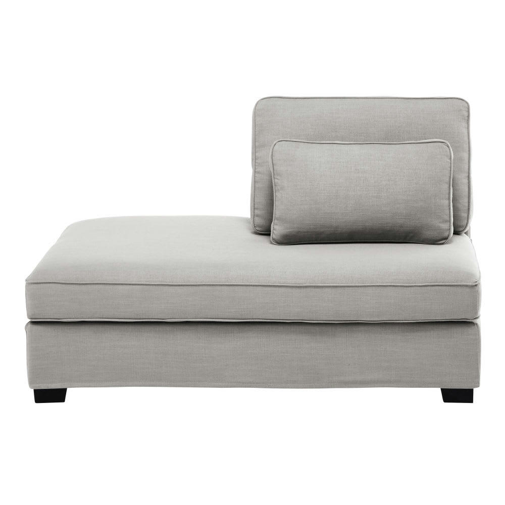 Milano - Méridienne gauche pour canapé modulable gris clair