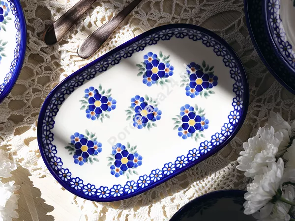 Półmisek owalny 24 cm Bolesławiec - Altmańska Polana gat. I