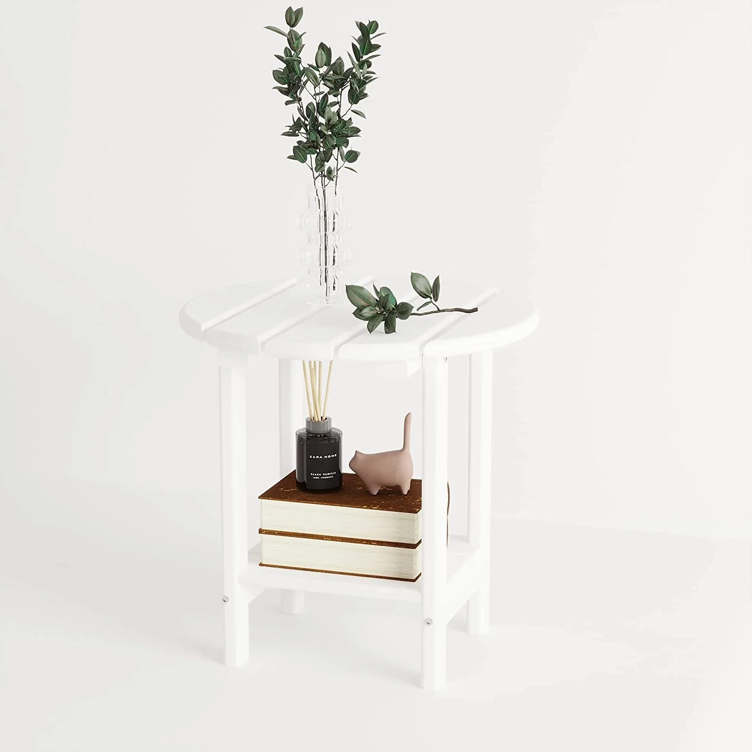 18 Round Side Table, Patio Adirondack Small End Table