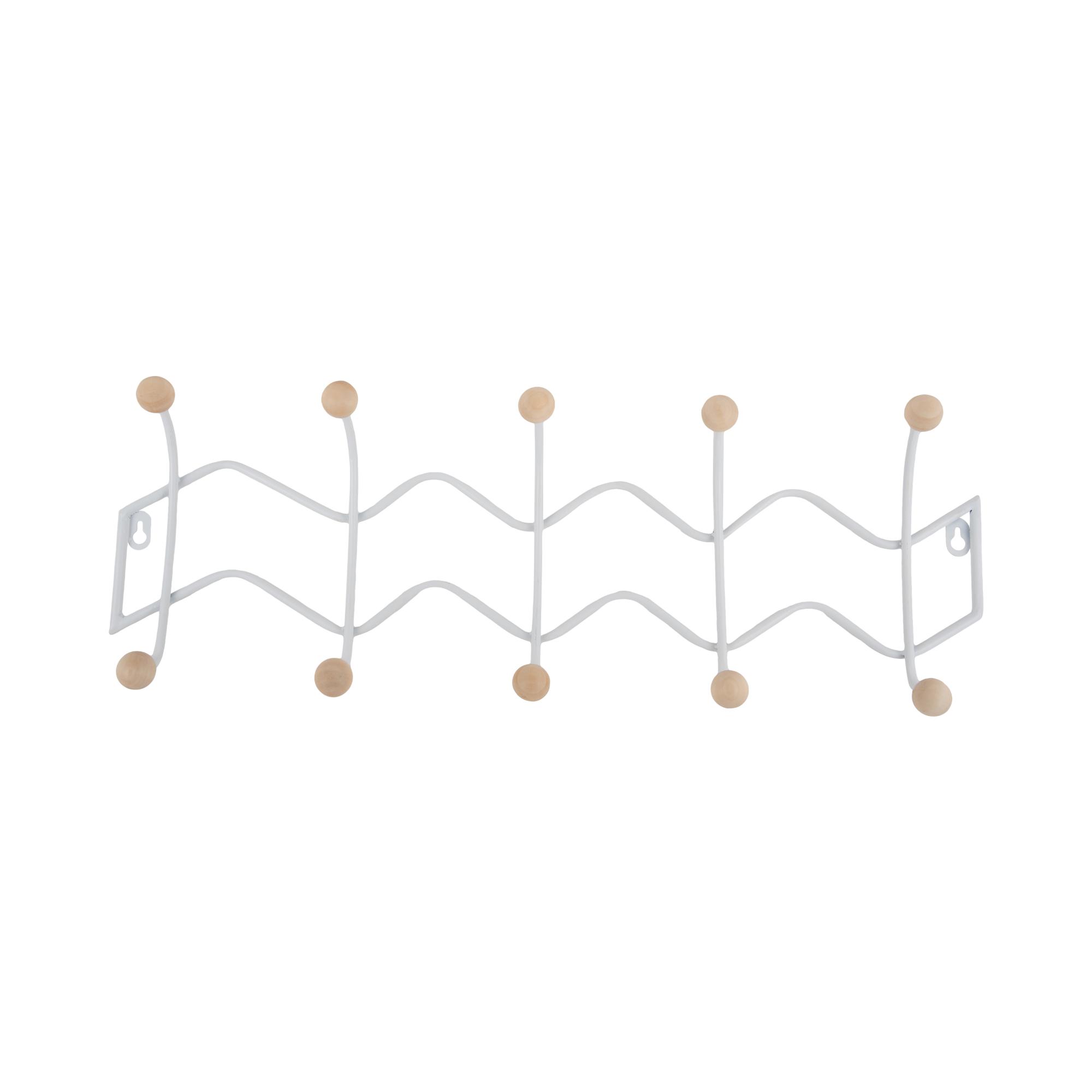 Present Time kapstok Double Zig Zag - wit - 61x6.5x20cm