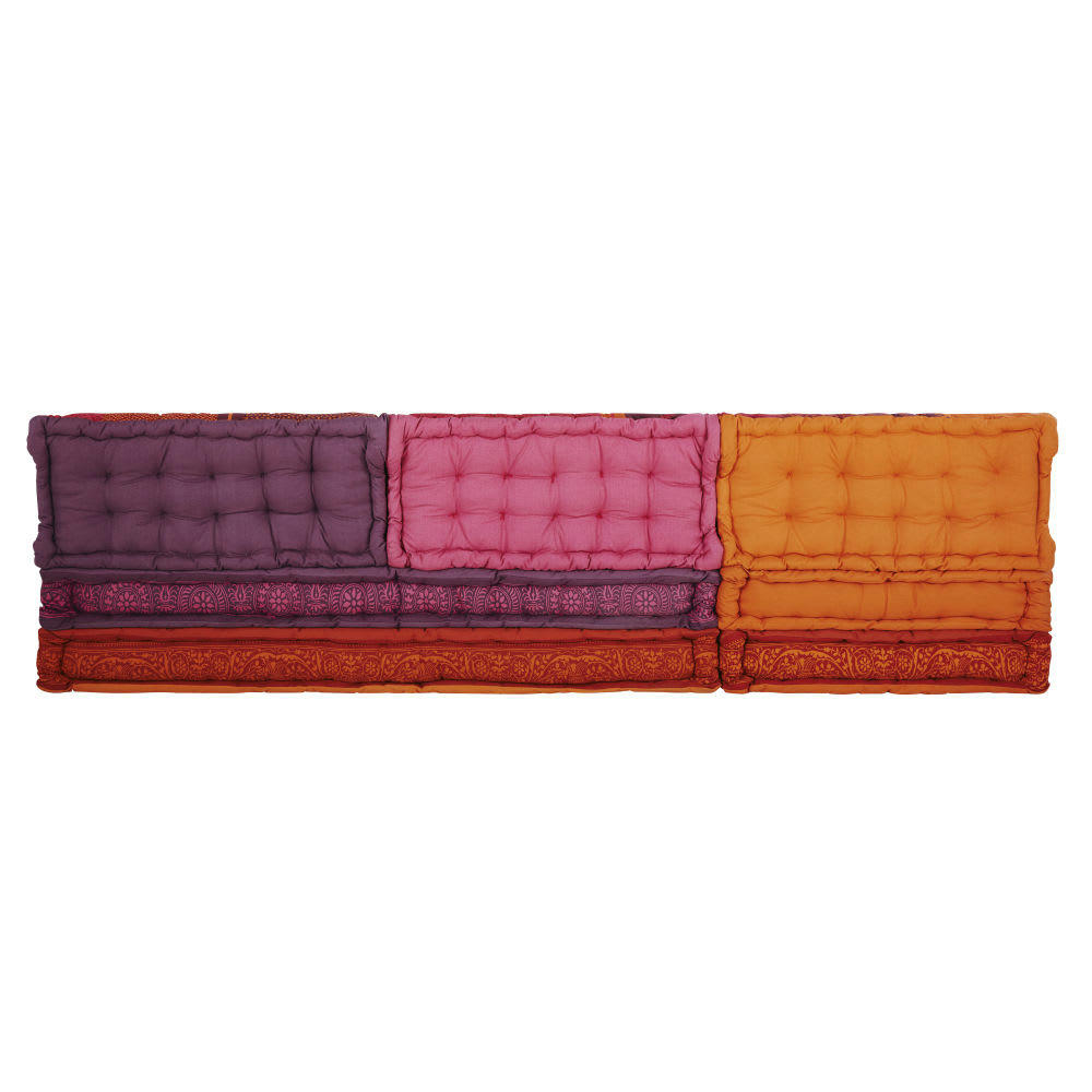 Madurai - Banquette d'angle modulable 6 places en coton