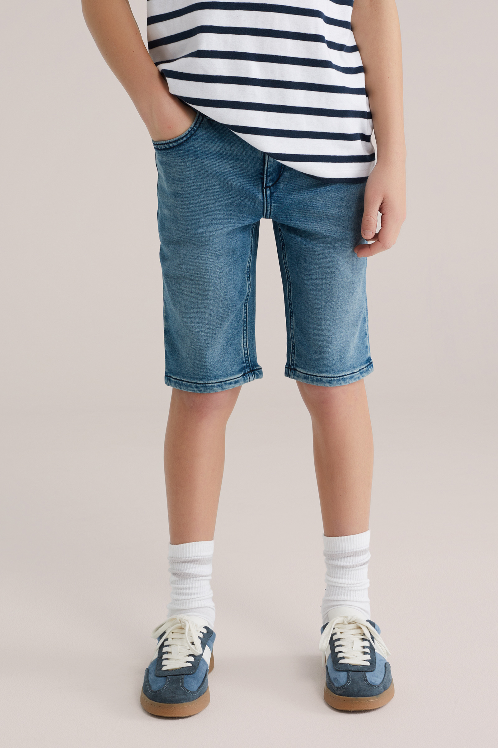 Jongens slim fit denim short