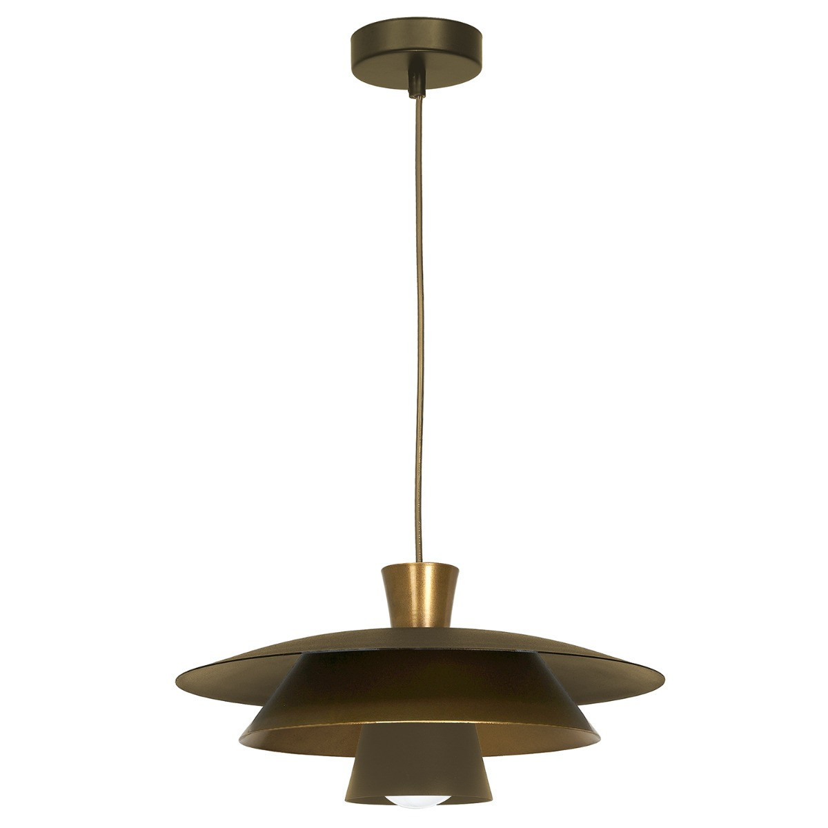 Lampa wisząca tytanowe złoto-złoty mat Plato 1xE27x15W Luminex