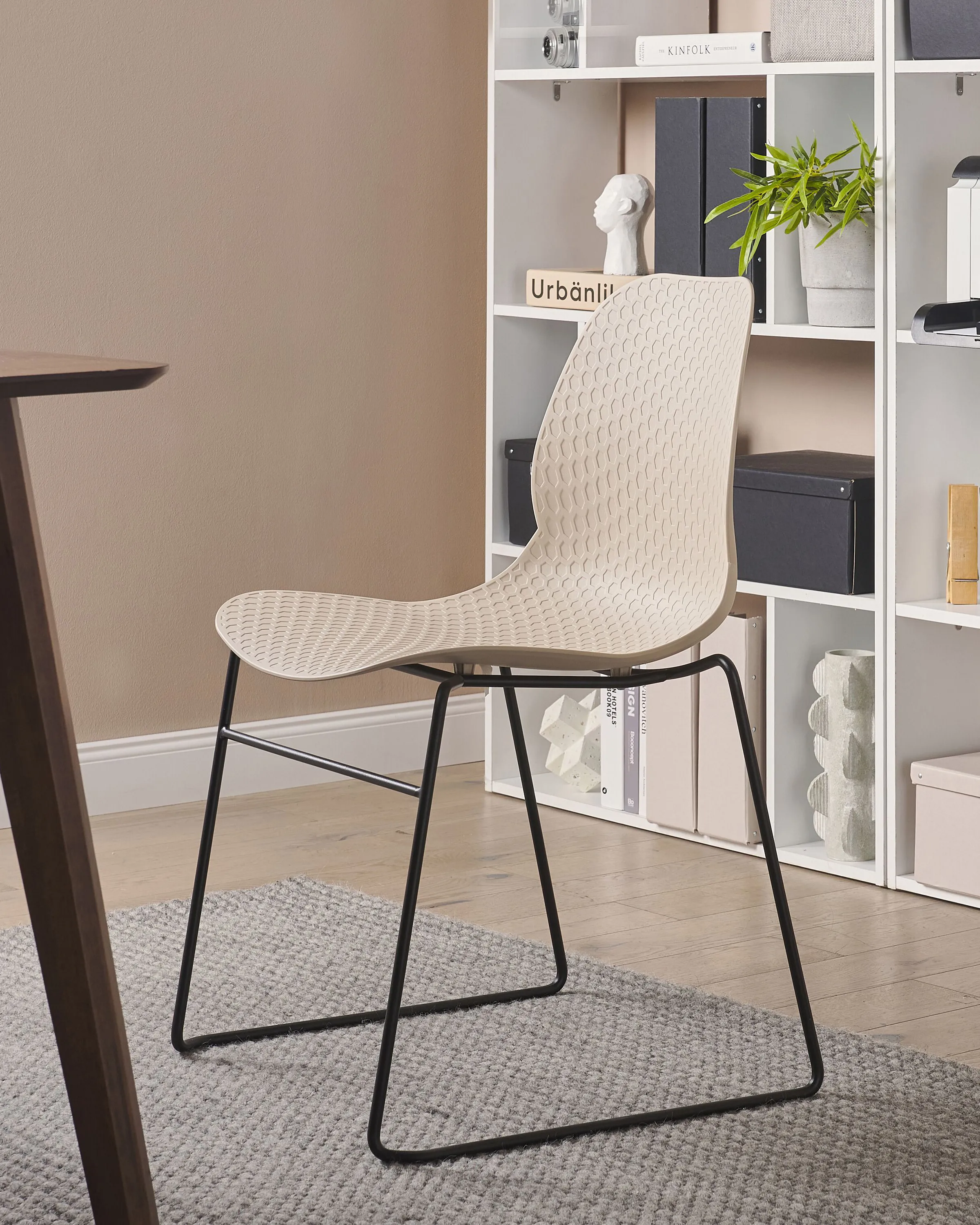 Set of 4 Conference Chairs PANORA Beige