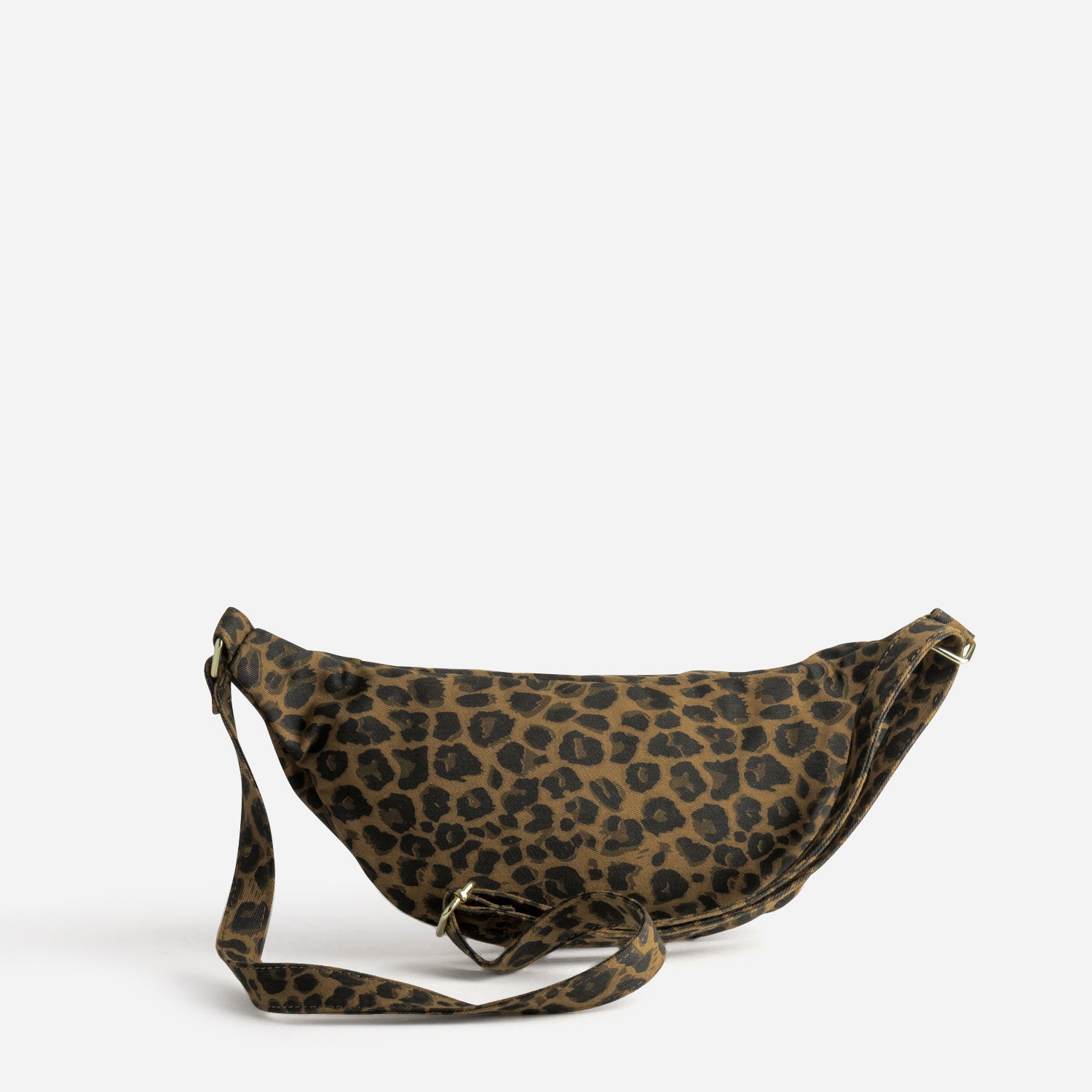 Sac banane marron motif léopard