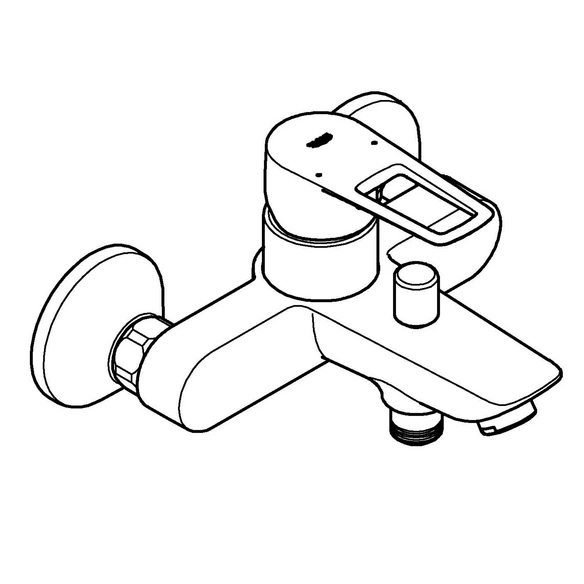 Einhand-Wannenbatterie »Start Loop«, chrom