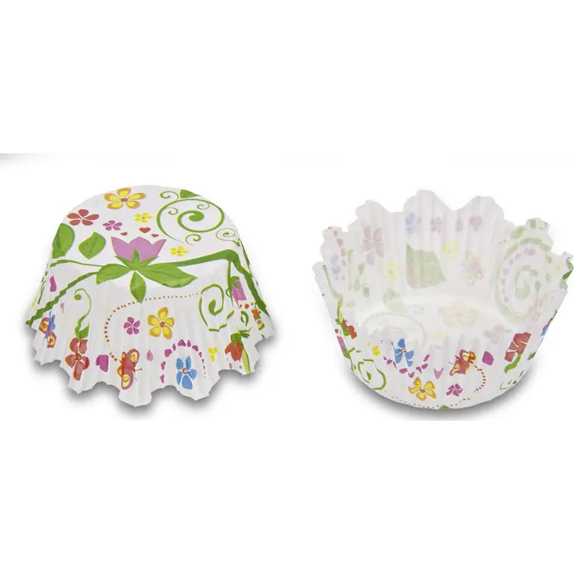 Papierförmchen 100er-Set Blumengarten