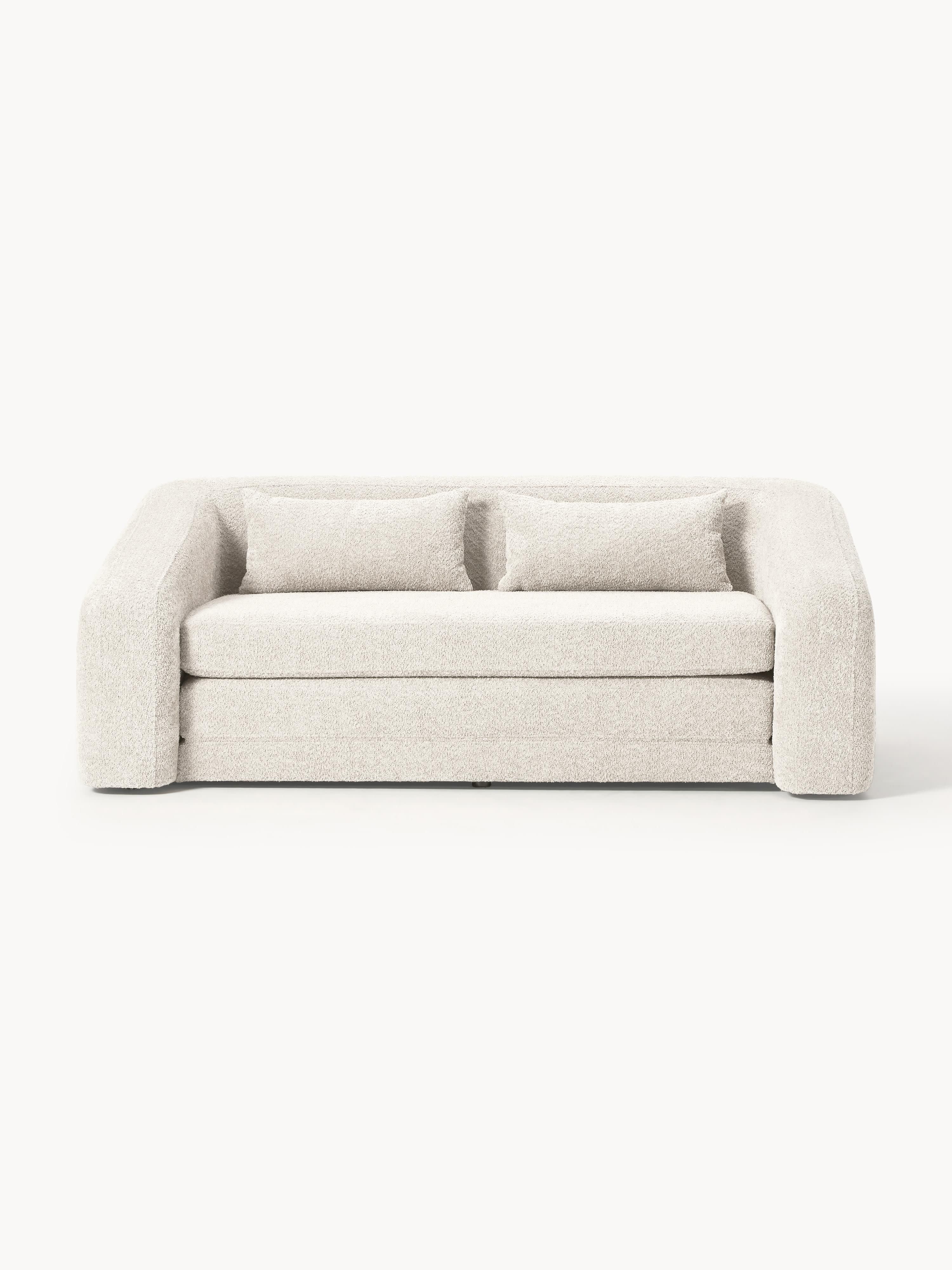 Schlafsofa Eliot (2-Sitzer) aus Teddy-Bouclé