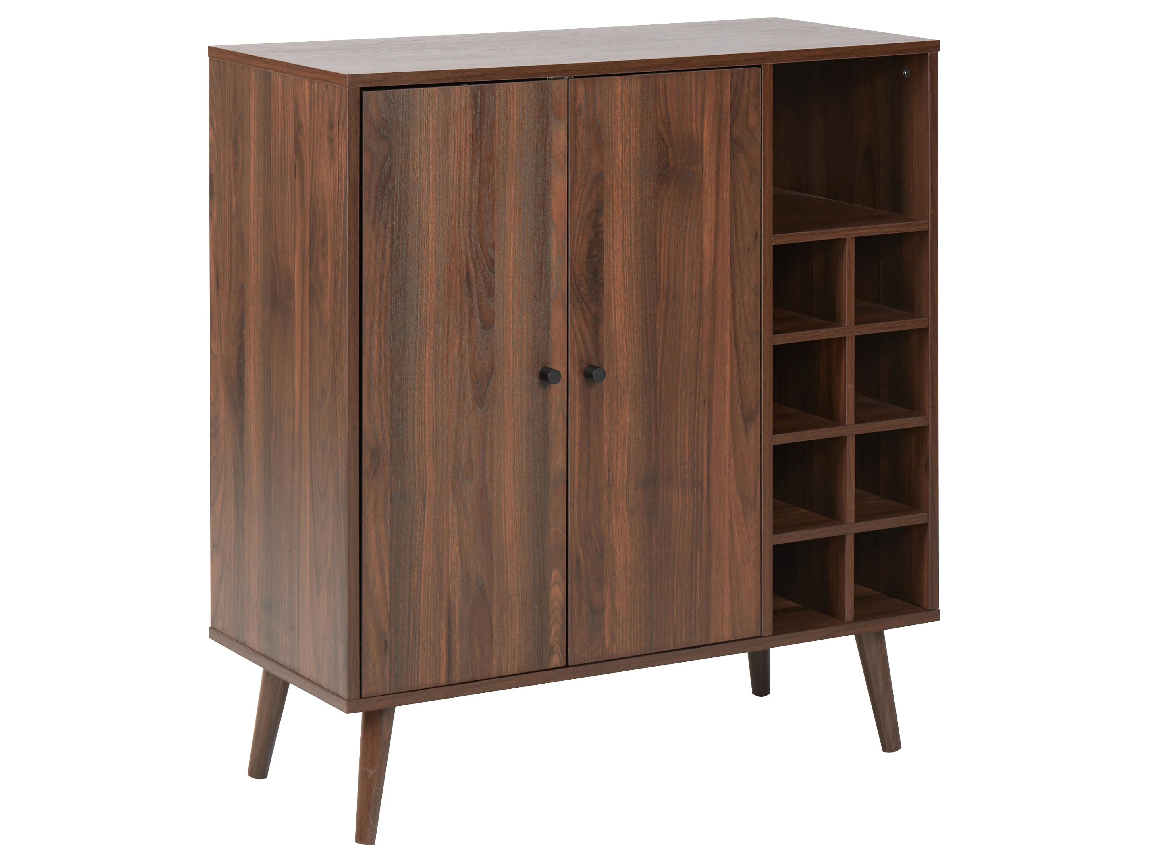 Wine Cabinet TULLAMORE Dark Brown