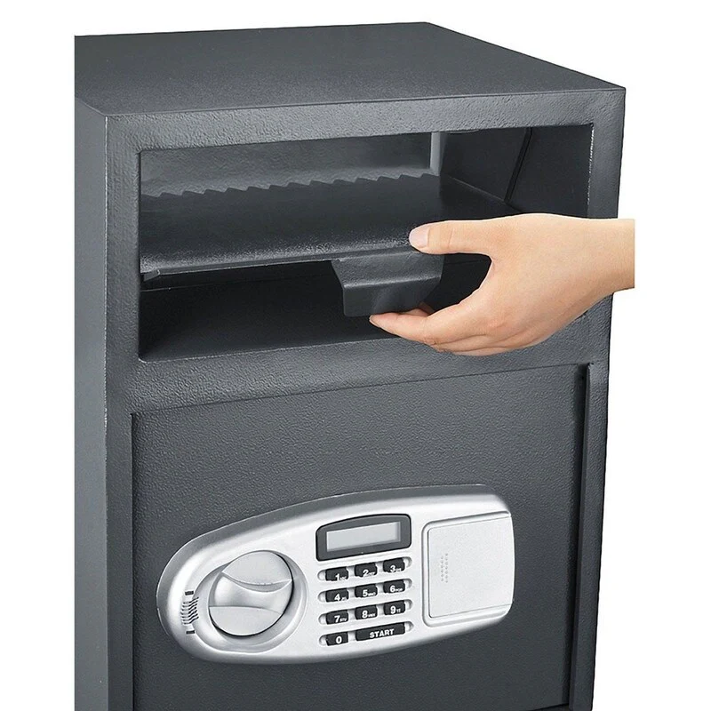 Home Office Security Steel Safe with Keyboard Box - Black