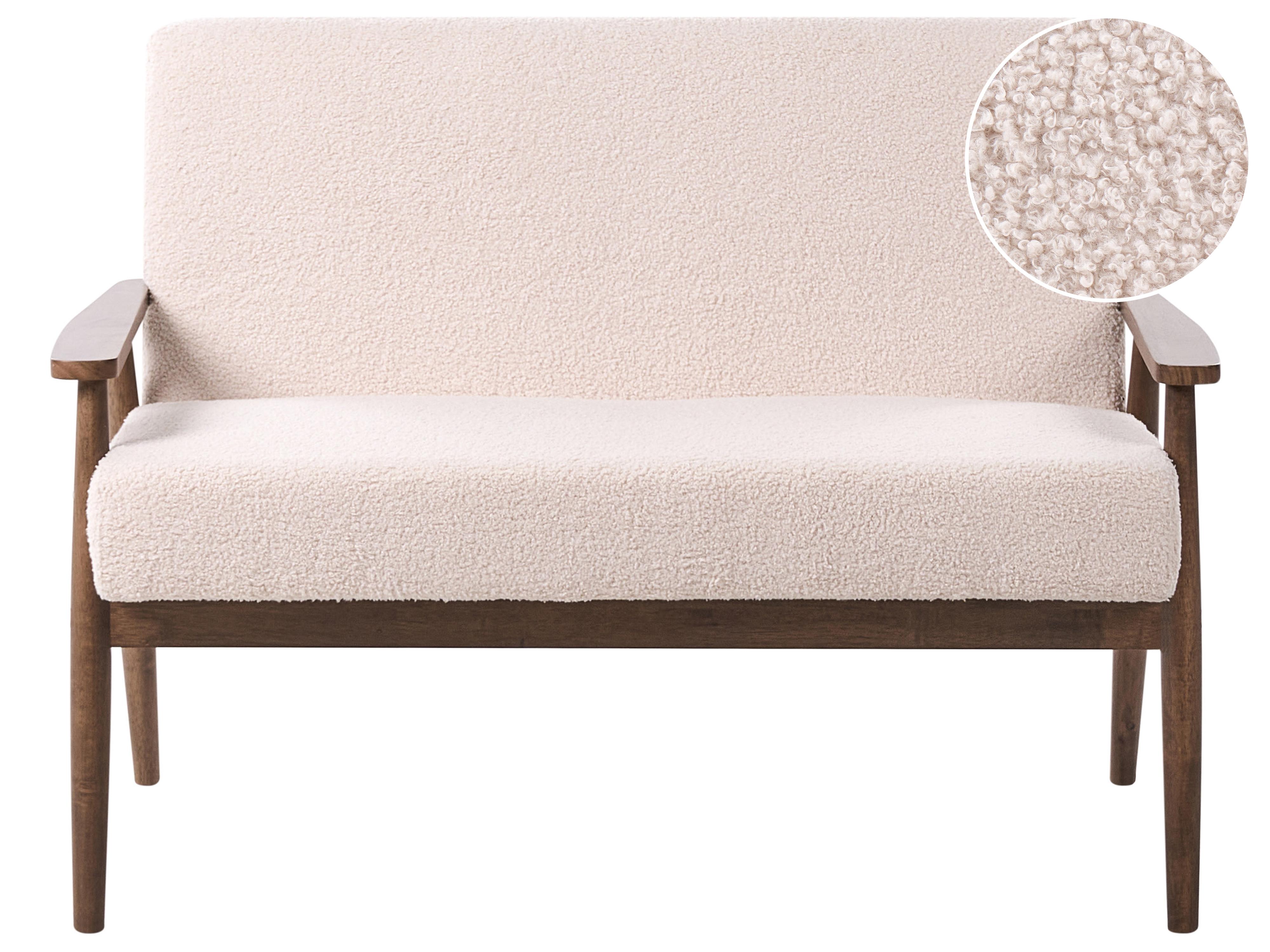 Armchair ESRUM Boucle Dark Brown/ Beige