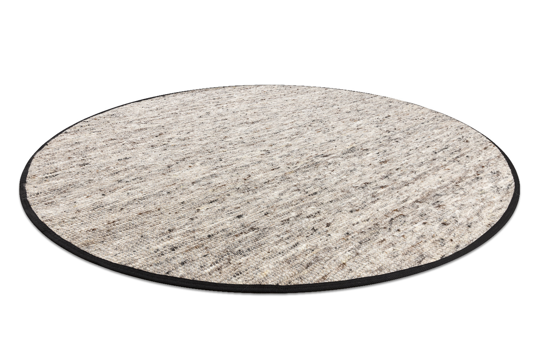 Dywan NEPAL 2100 natural szary - wełniany, dwustronny, koło 100 cm
