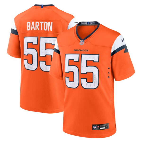 Cody Barton Denver Broncos Nike Game Jersey -  Orange