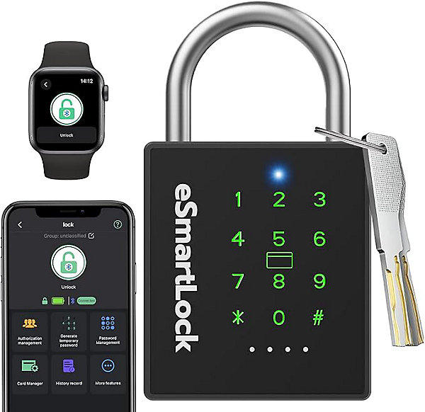 Cadenas à Combinaison NFCCode Numérique, RFID, eLinkSmart Résistant aux Intempéries, Accès Facile pour 1 000 Utilisateurs