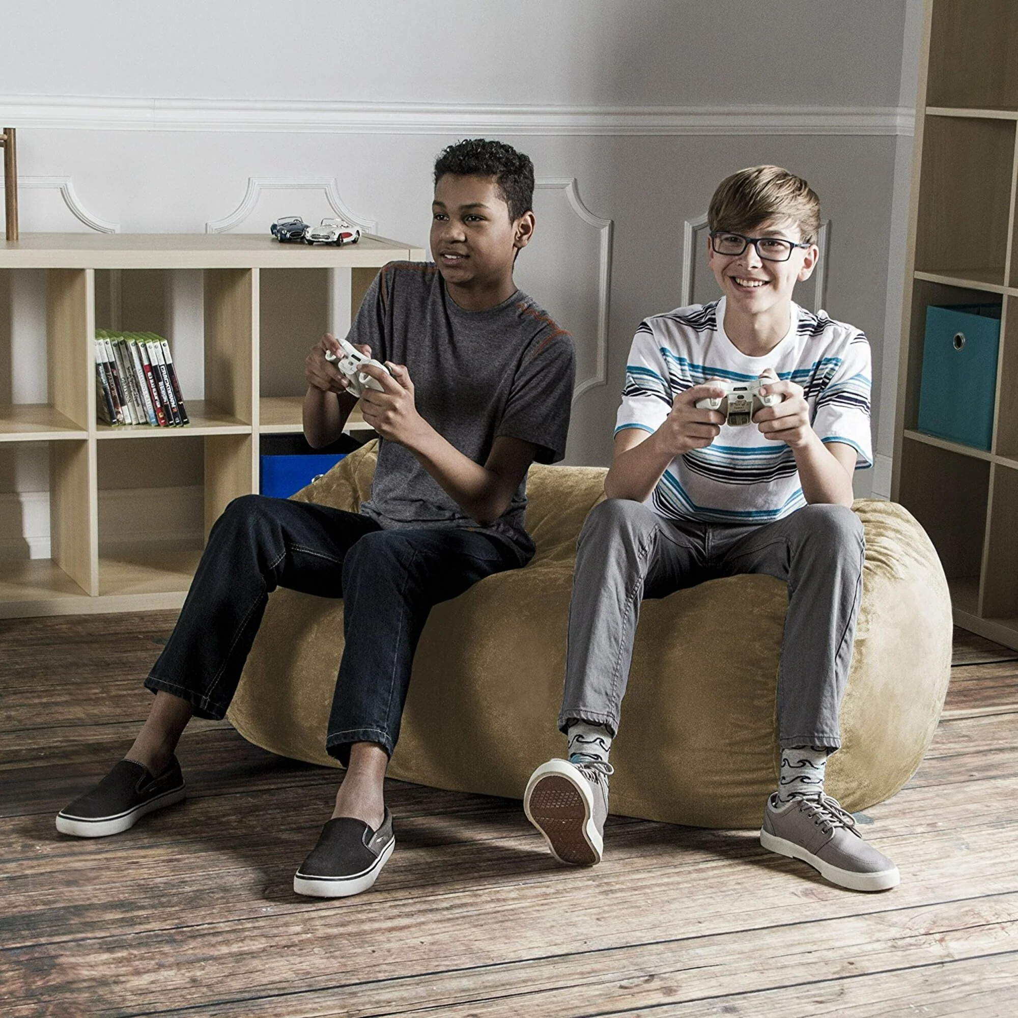 Solid Bean Bag Lounger - 4' - Camel Beige