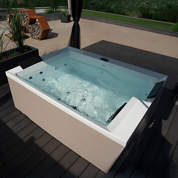 Jacuzzi d'extérieur NIMBUS DELUXE PURE - sans escalier et couverture thermique