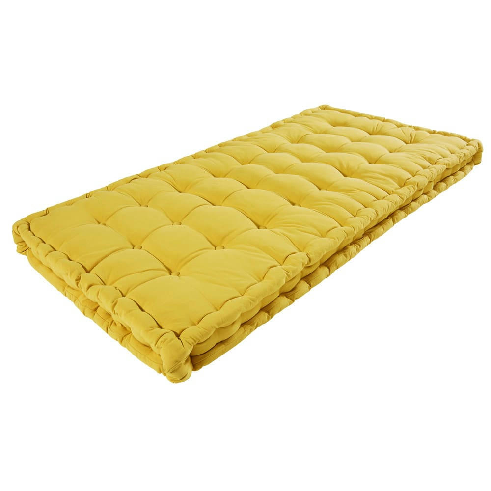 - Matelas en coton moutarde 90x190
