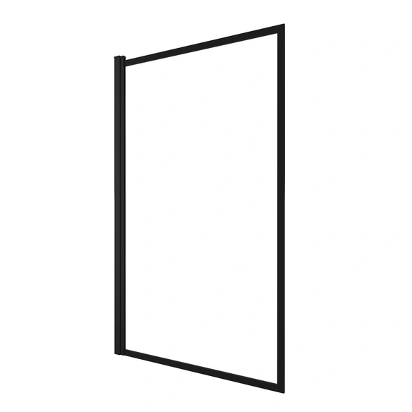 Badewannenfaltwand »Black Edge«, BxH: 75 x 130 cm, Sicherheitsglas