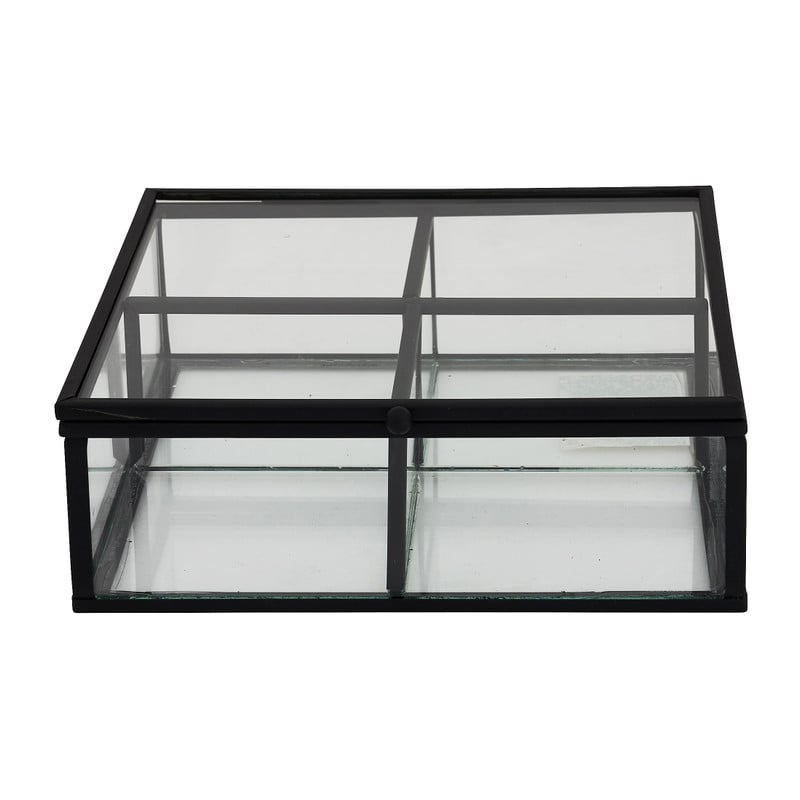 Theedoos - 15x15x5.5 - zwart