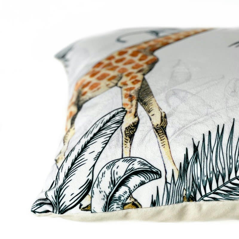 PLÉNITUDE - Coussin 40x40cm Multicolore Animaux Jungle