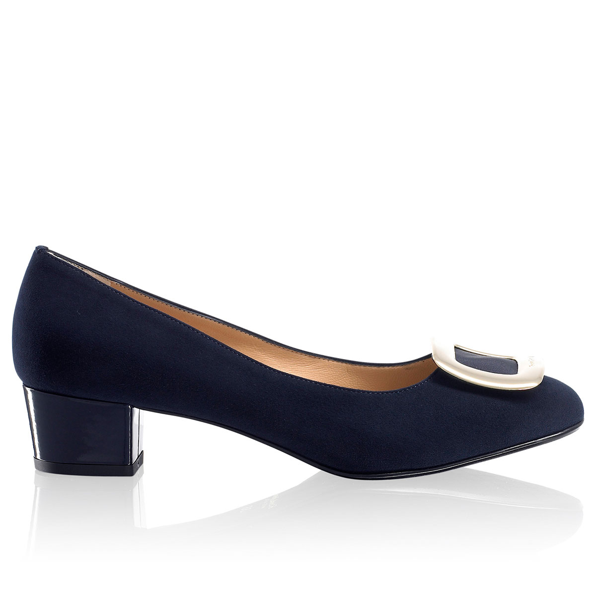Russell & Bromley FRAME WORK Mid Heel Trim Court