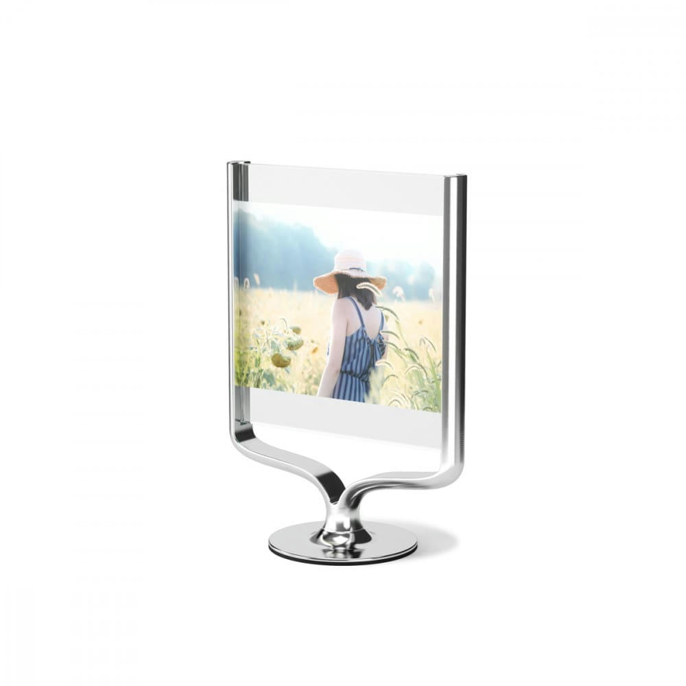 - Cadre photo métal argent h25cm