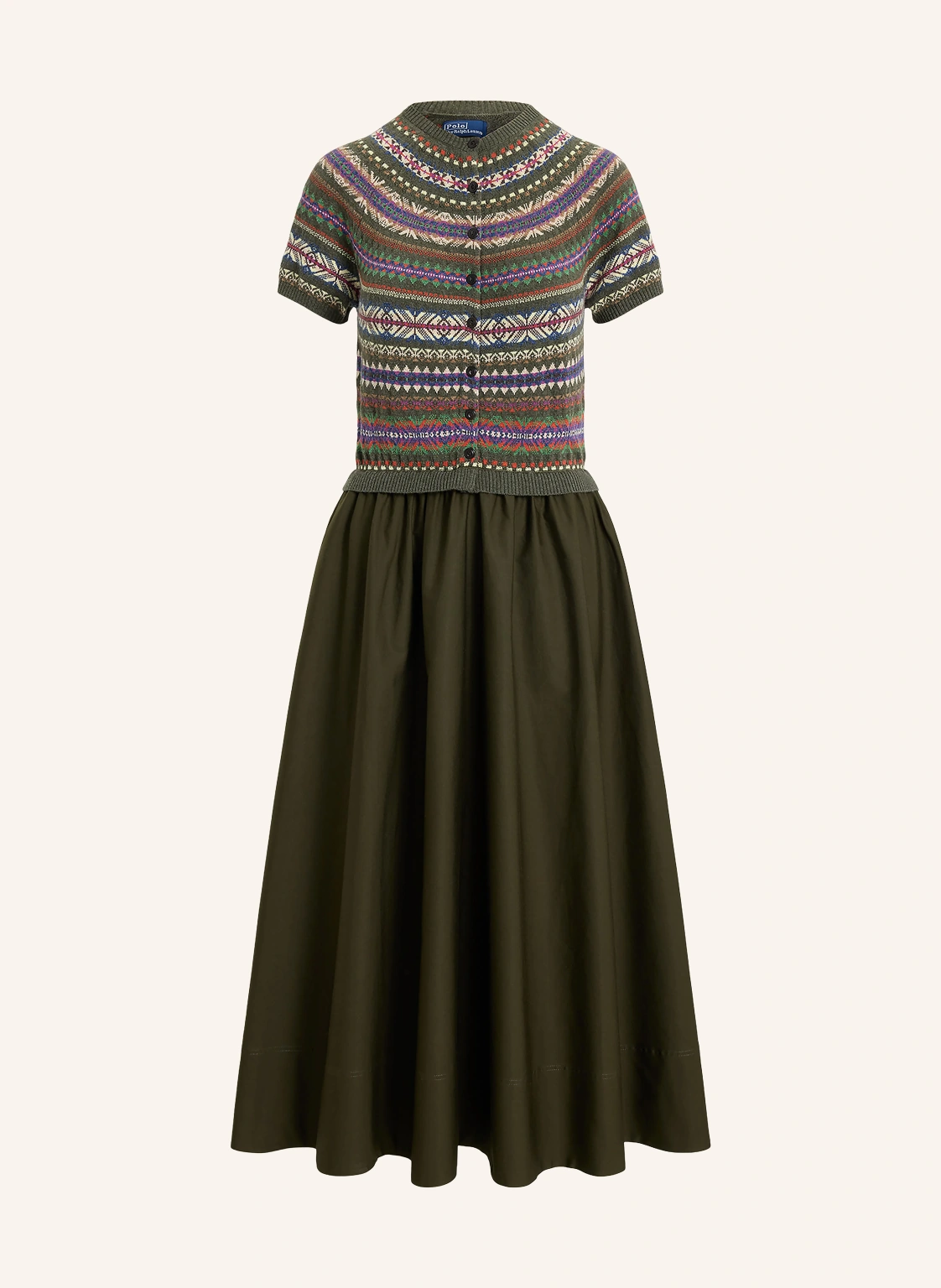 POLO RALPH LAUREN Kleid im Materialmix