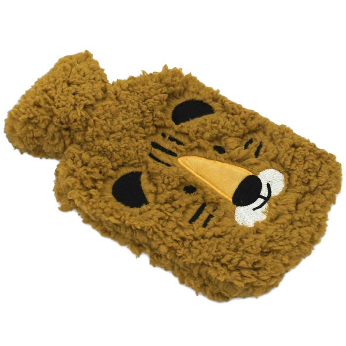 - Bouillotte tigre avec enveloppe en fourrure