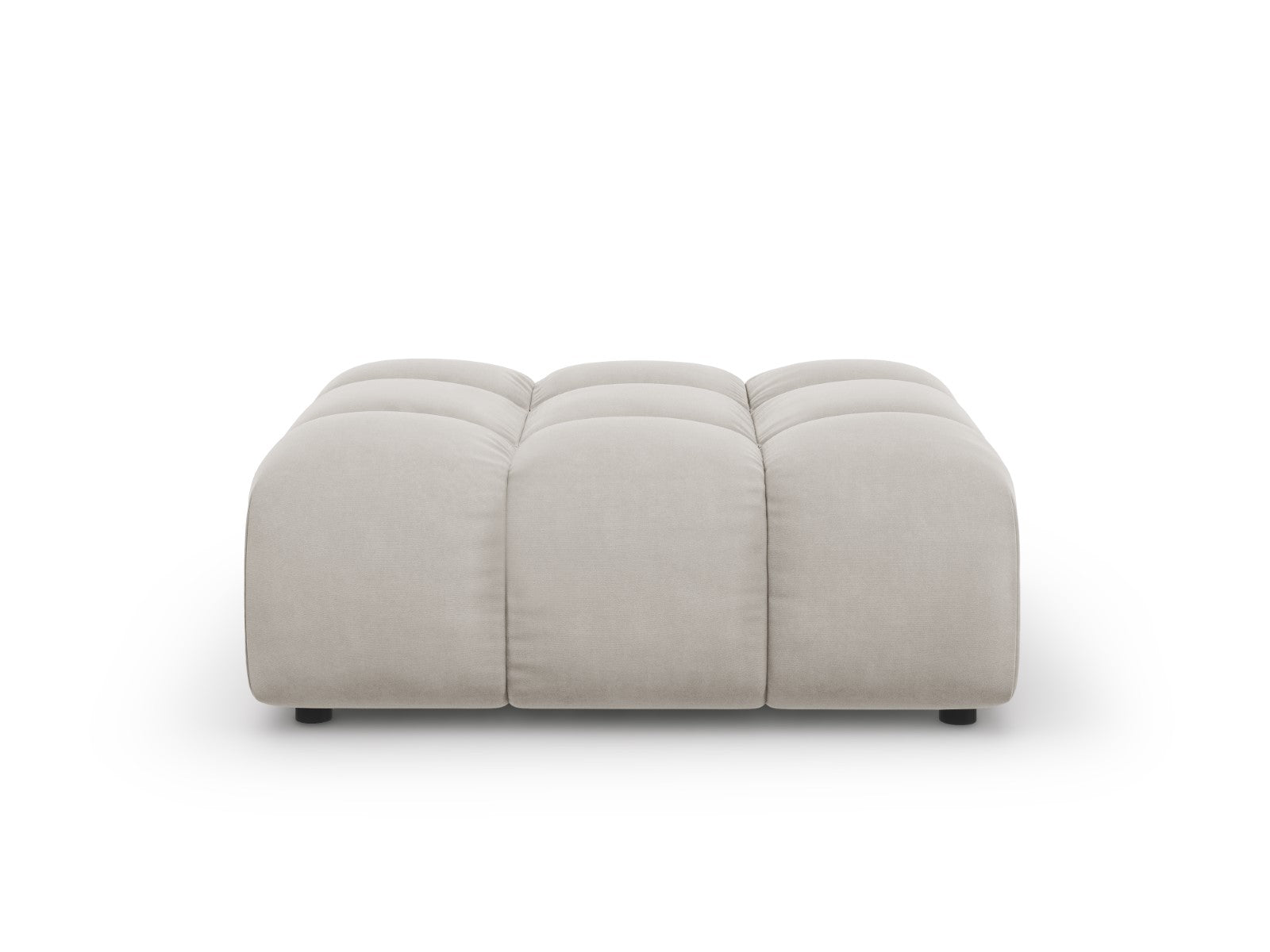 Cosmopolitan Design Poef Sky flueel, lichtbeige - 80x102x43cm