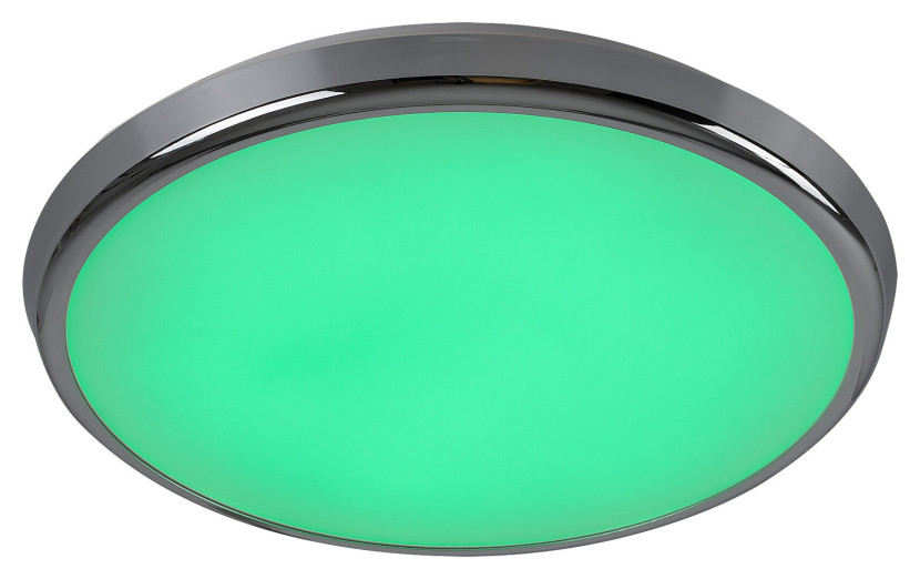 Plafon Balthasar z pilotem okrągły srebrny LED 1x18W 30cm IP44 Rabalux