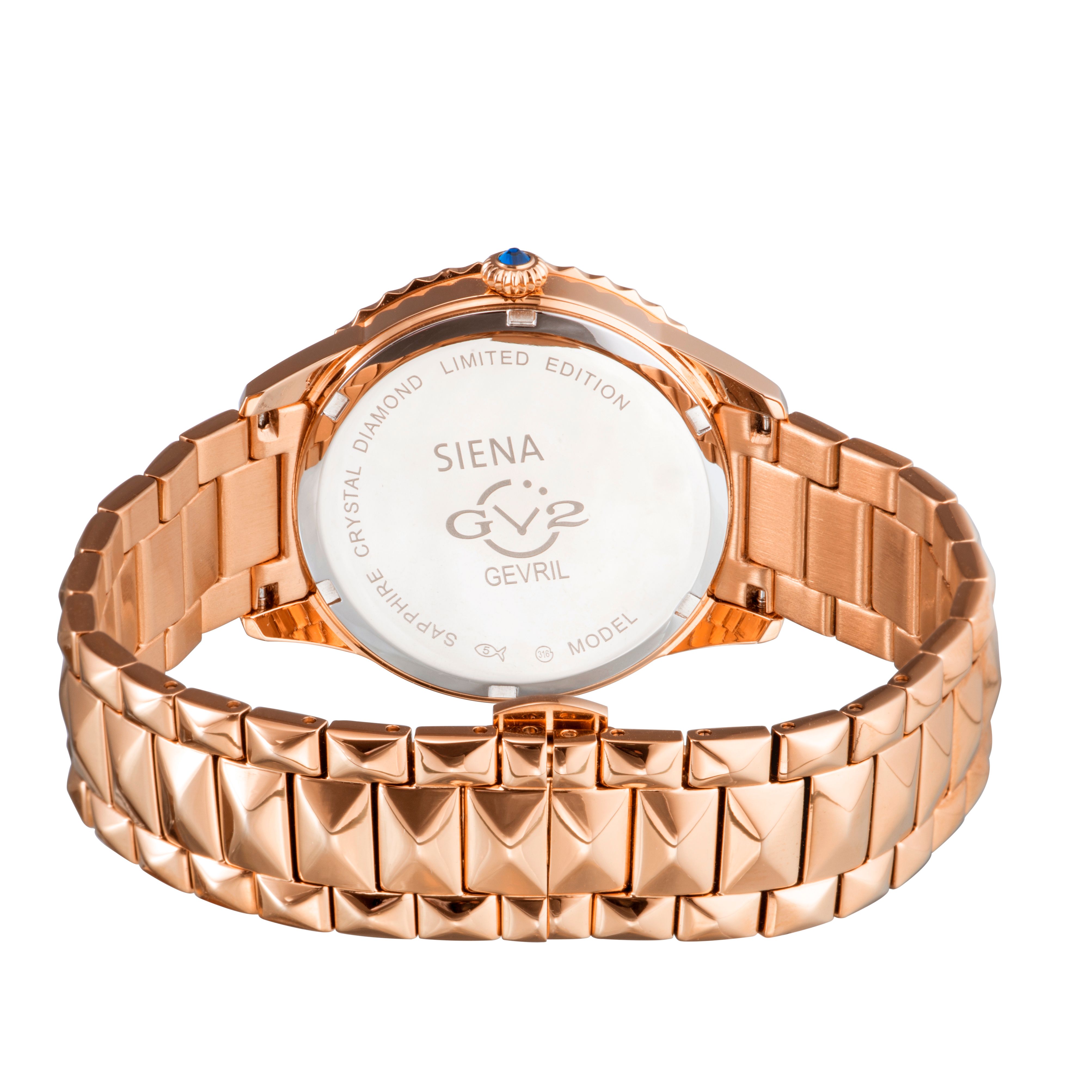 GV2 Siena, Swiss Quartz Watch, White MOP Dial, 316L Stainless Steel, and Sapphire Crystal