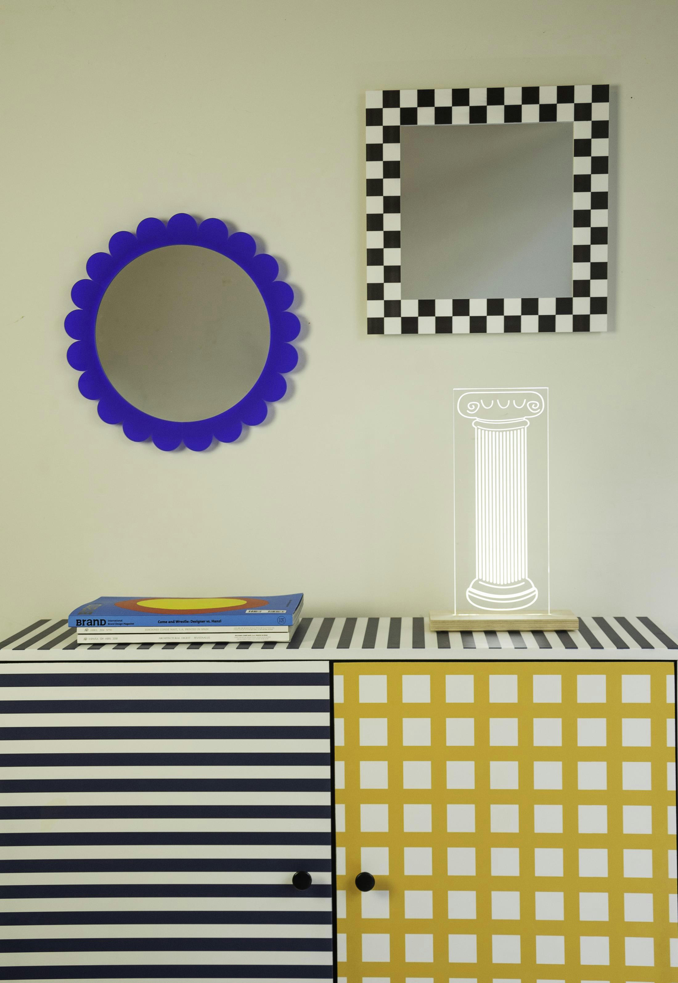 CHECKERED - Miroir Acrylique Carré Noir et Blanc