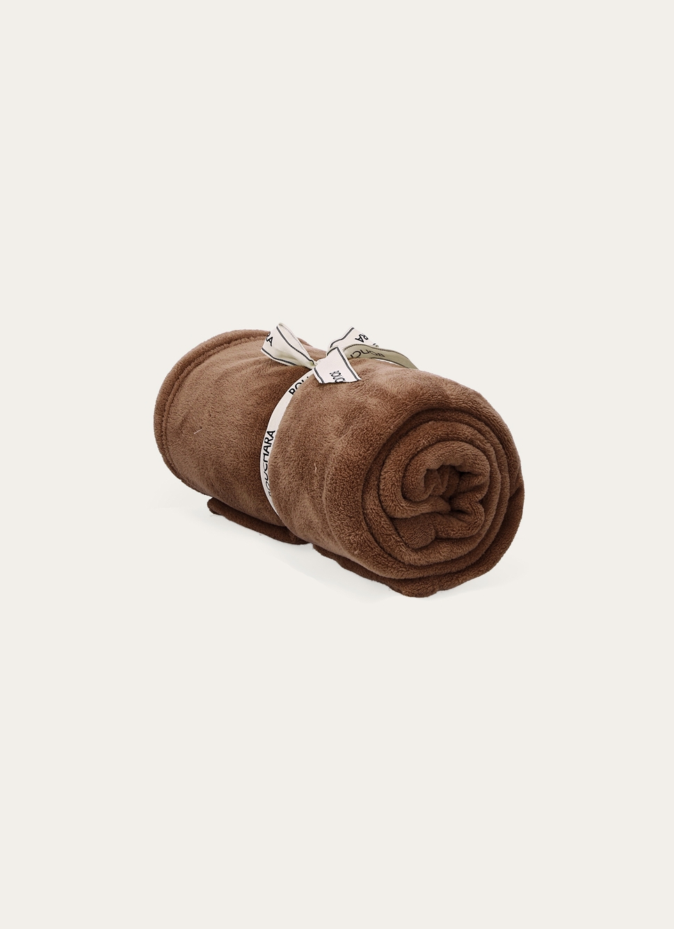 PLAID POLAIRE UNI DOUX NOISETTE