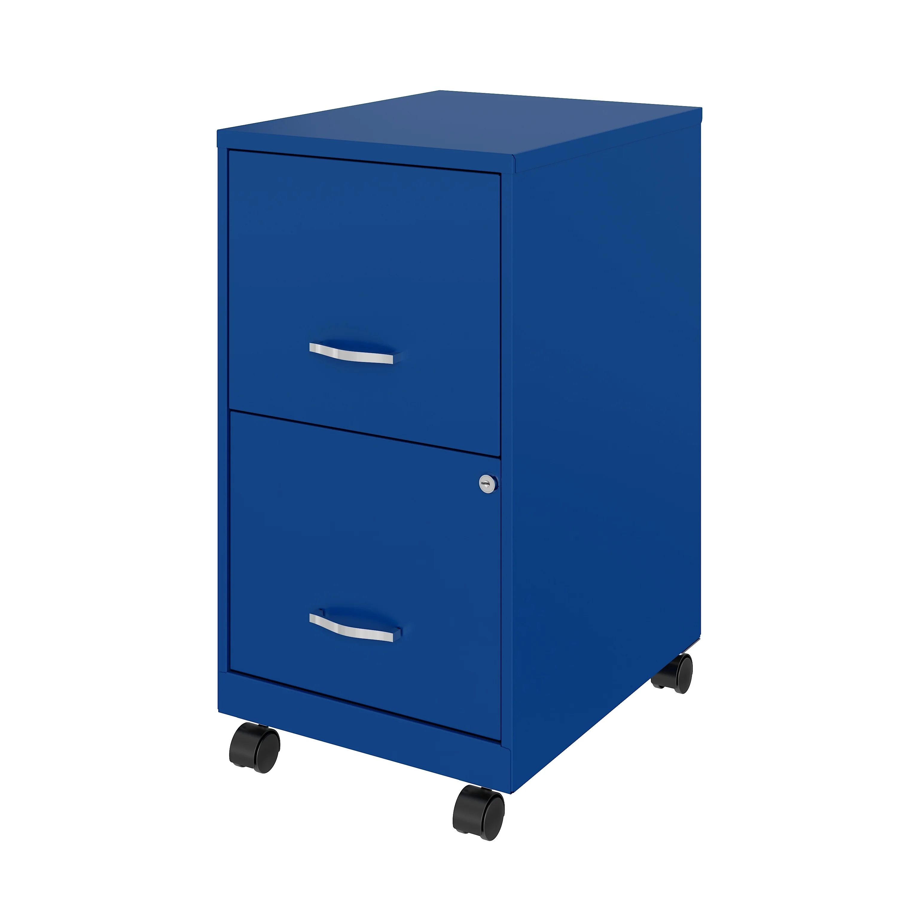 Space Solutions 18 2 Drawer Smart Vertical File Cabinet, Classic Blue