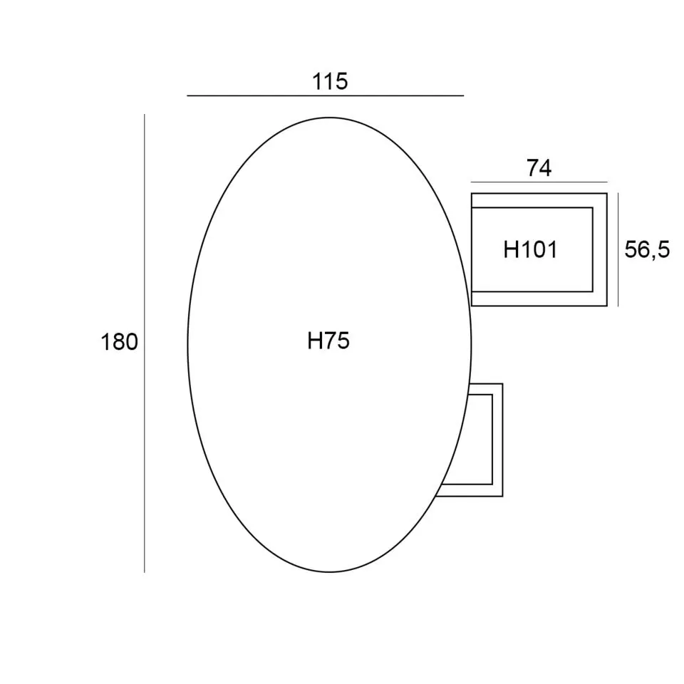 Garden Impressions Aleria - Tulli tuinset 5-delig taupe 180x115 cm